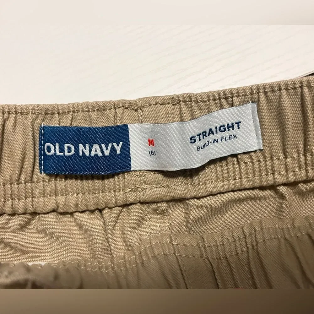 NWT Boys Khakis Pull on Straight Pants Sz M (8)